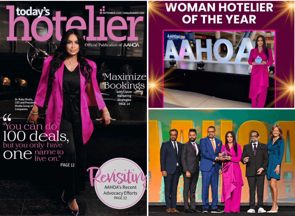 Image v: Dr. Ruby Dhalla Receiving The Woman Hotelier Of The Year Award by AAHOA