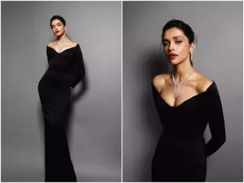 Deepika Padukone flaunts custom black gown by Louis Vuitton at Cannes; see  pictures