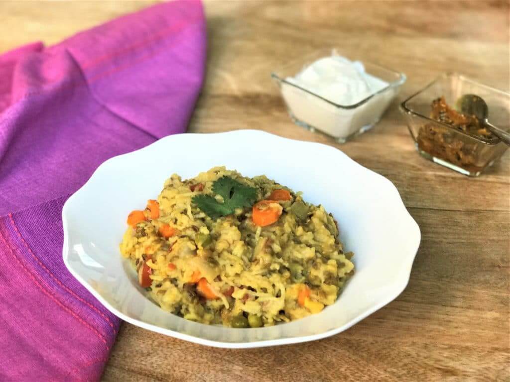 Healthy Back-to-School Meal Prep Ideas: South Asian Edition – Lentil and Vegetable Khichdi Cups. 